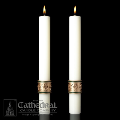 CROSS OF ST. FRANCIS COMPLIMENTING ALTAR CANDLES